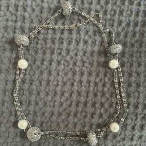 Antique Silver and Pearl Necklace